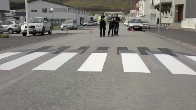 In Islanda le strisce pedonali tridimensionali