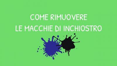 Come rimuovere le macchie di inchiostro dai vestiti