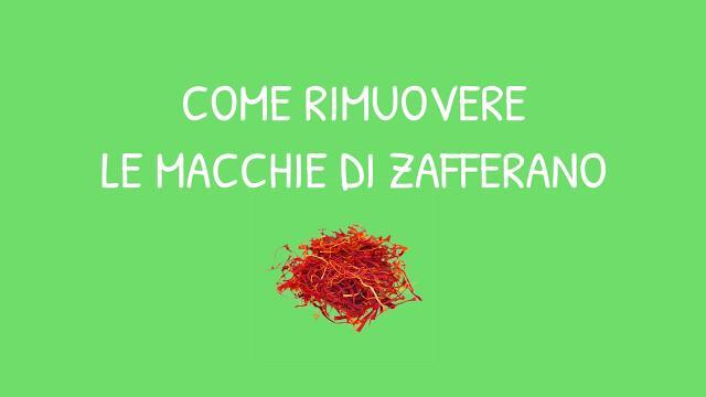 Come rimuovere le macchie di zafferano dai vestiti