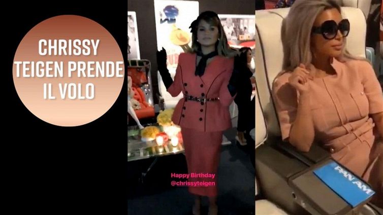 Chrissy Teigen prende il volo!