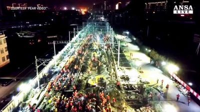 Cina, stazione costruita in 9 ore in una notte