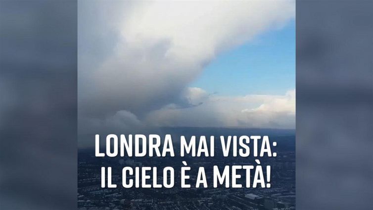Strano fenomeno a Londra: il cielo è diviso in due