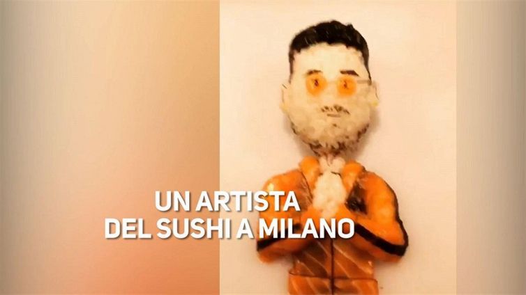 Milano: un artista del sushi col pallino del basket