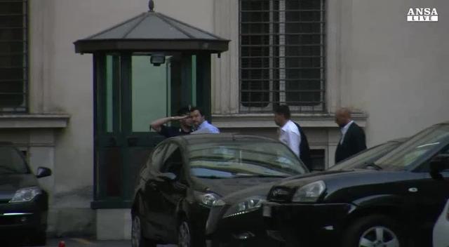 Salvini e Giorgetti arrivano all'incontro con Di Maio e Conte