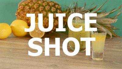 Shot di verdura e chaser di frutta: olio e limone
