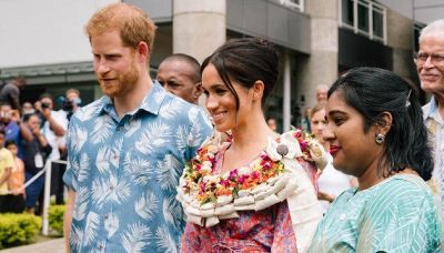 Meghan elegantissima all'University of the South Pacific