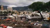 Mareggiata a Rapallo: yacht distrutti sul molo