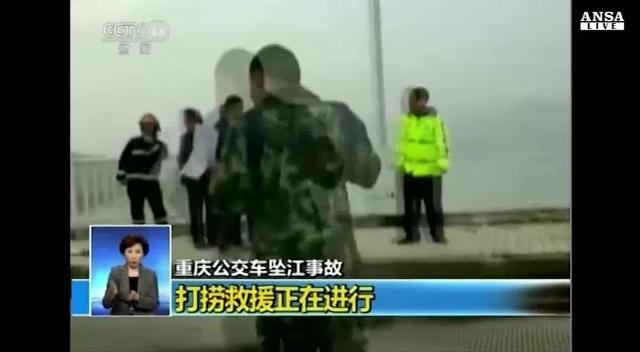 Autista litiga con passeggera e bus finisce in acqua