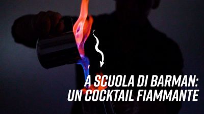 A scuola di barman: un cocktail fiammante.