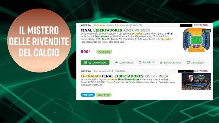 Calcio: il mistero dei biglietti rivenduti
