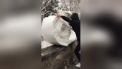 Come arrotolare la neve
