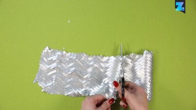 Make-up idea: porta pennelli di lustrini