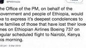 Boeing si schianta in Etiopia, 157 morti
