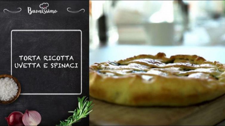 Torta ricotta uvetta e spinaci