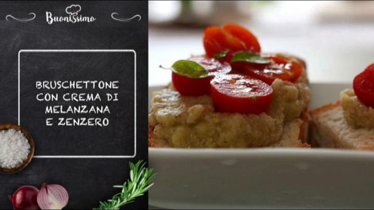Bruschettone crema di melanzane e zenzero