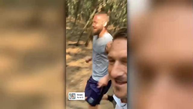 Totti e De Rossi si ritrovano: ecco la corsa nella pineta di Sabaudia