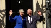 Theresa May lascia Downing Street