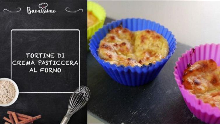 Tortine di crema pasticcera al forno