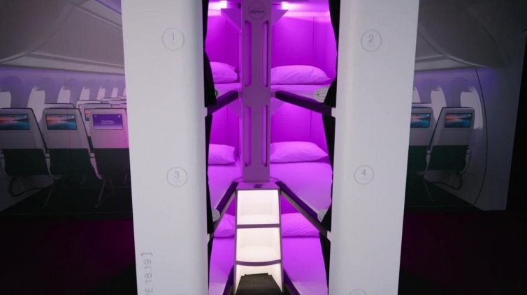 Ecco 'Skynest': Air New Zealand sperimenta i voli con cuccetta