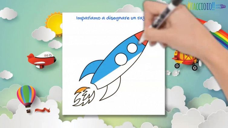 Impariamo a disegnare un razzo