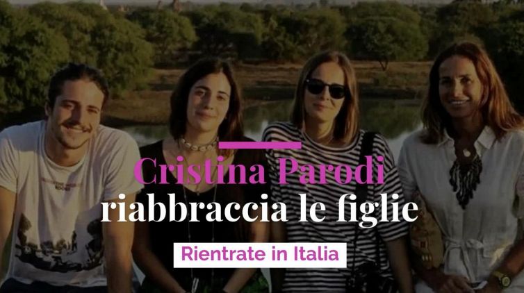 Cristina Parodi riabbraccia le figlie
