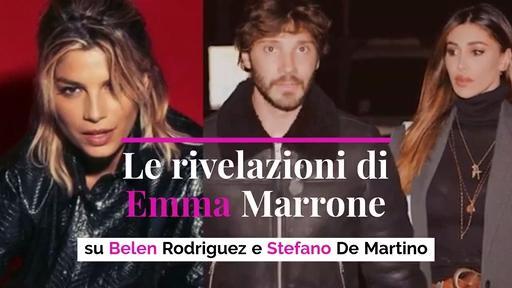 Le rivelazioni di Emma Marrone su Belen e Stefano De Martino 