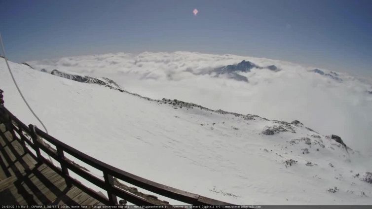 Timelapse Capanna Gnifetti, Monte Rosa - Marzo 2020