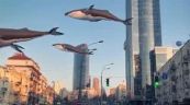 Nel cielo di Kiev il "sogno" delle balene