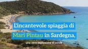 L'incantevole spiaggia di Mari Pintau in Sardegna, una vera esplosione di colori