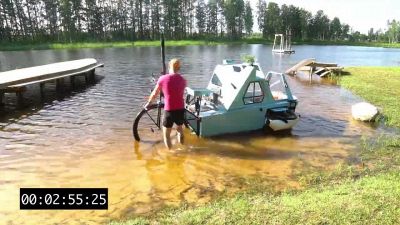 Z-Triton, l'e-bike che si trasforma in barca e camper