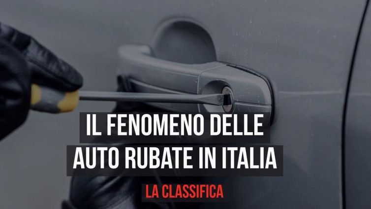 Il fenomeno delle auto rubate in Italia: la classifica