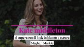 Kate Middleton si supera con il look in bianco e oscura Meghan Markle