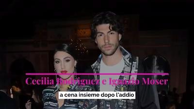 Cecilia Rodriguez e Ignazio Moser a cena insieme dopo l'addio