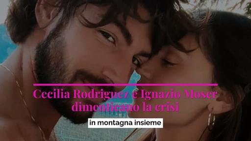 Cecilia Rodriguez e Ignazio Moser dimenticano la crisi in montagna insieme