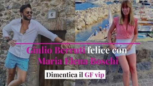 Giulio Berruti felice con Maria Elena Boschi, dimentica il GF vip