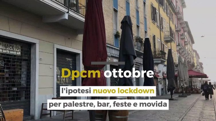 Dpcm ottobre, l'ipotesi nuovo lockdown per palestre, bar, feste e movida