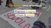 Piemonte zona arancione: riaprono i negozi, chiuse le scuole