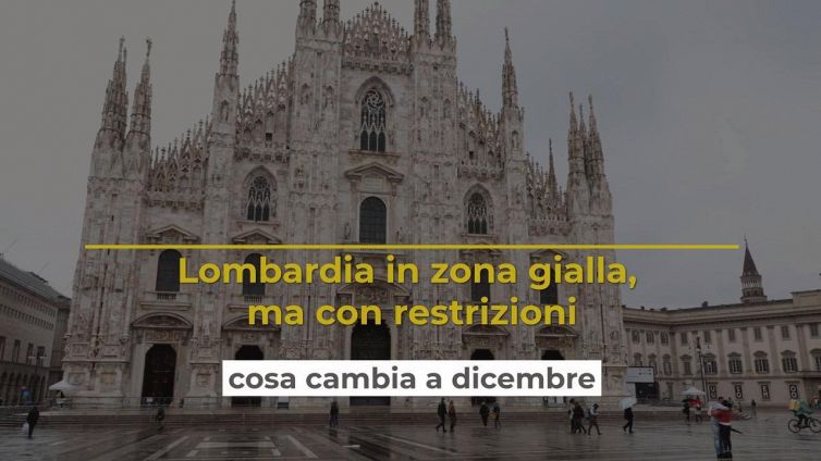 Lombardia in zona gialla, ma con restrizioni: cosa cambia a dicembre