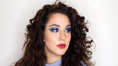 Trucco blu e argento per le feste