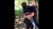Mara Venier con il nipotino al parco
