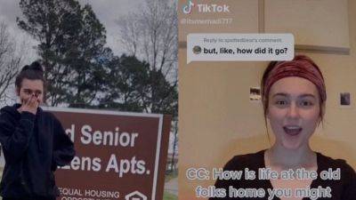 Tiktoker si trasferisce per sbaglio in una casa di riposo