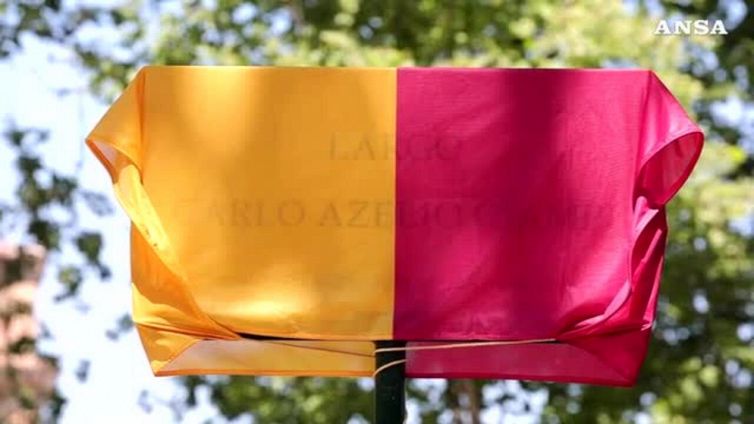 Roma: inaugurazione piazza Carlo Azeglio Ciampi, ma la targa e' sbagliata