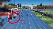 Cameramen più veloce degli atleti e “vince” la gara del 100 metri