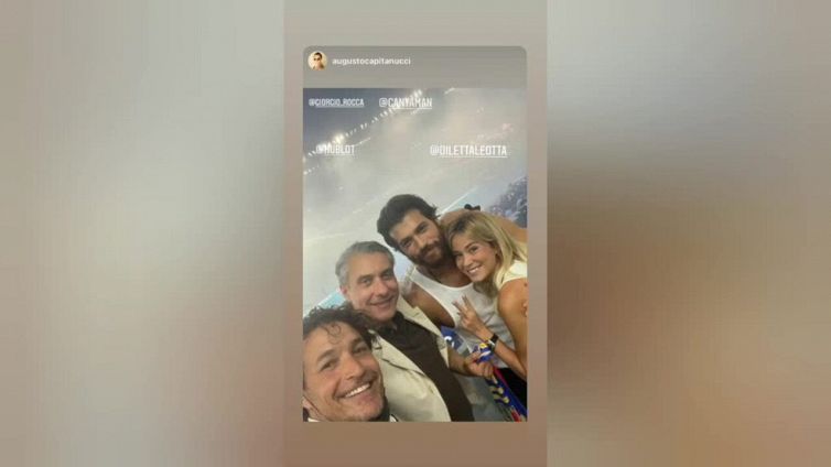 Diletta Leotta e Can Yaman insieme alla partita dell'Italia