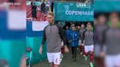 Malore Eriksen, i giocatori danesi tornato in campo: l'applauso degli avversari