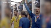 Italia campione d'Europa, negli spogliatoi azzurri dopo la vittoria