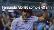 Fernando Alonso compie 40 anni