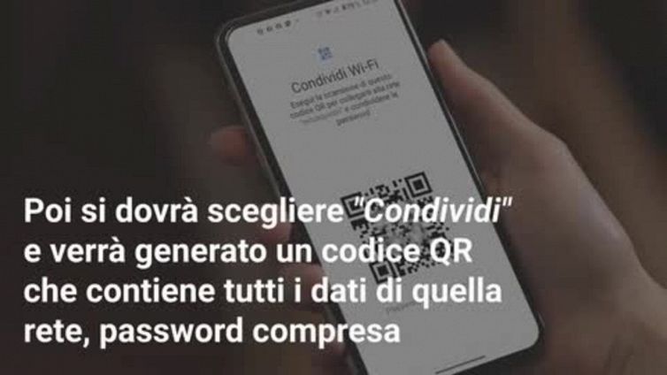 Come condividere la password WiFi col QR