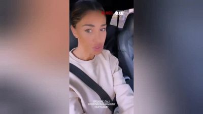 Belen e il primo giorno di scuola del figlio Santiago