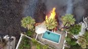 Canarie: la lava del vulcano in eruzione distrugge la piscina